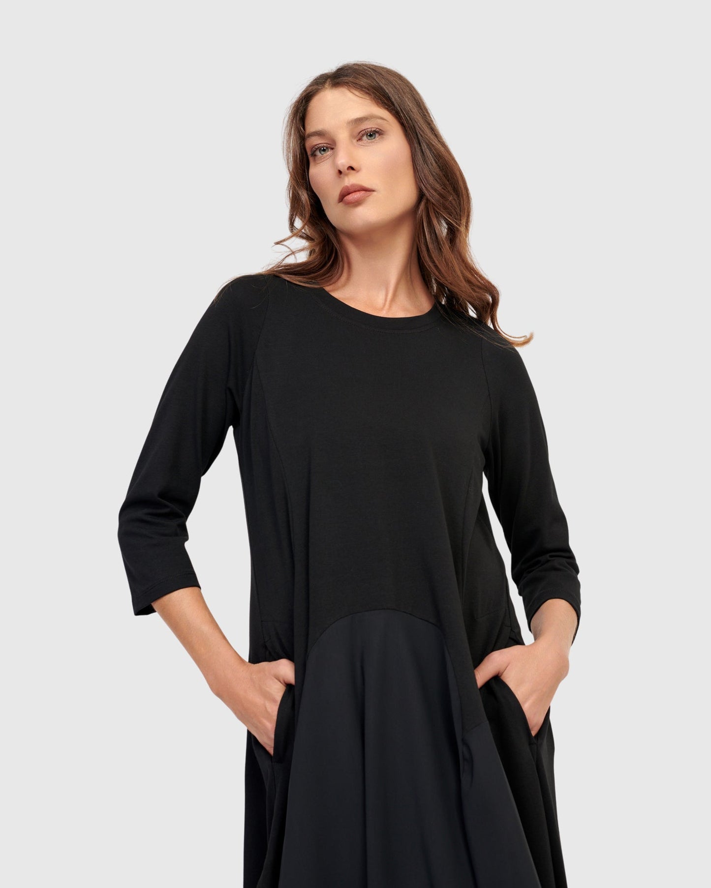 Tekbika Phoebe Crew Cocoon Dress, Black