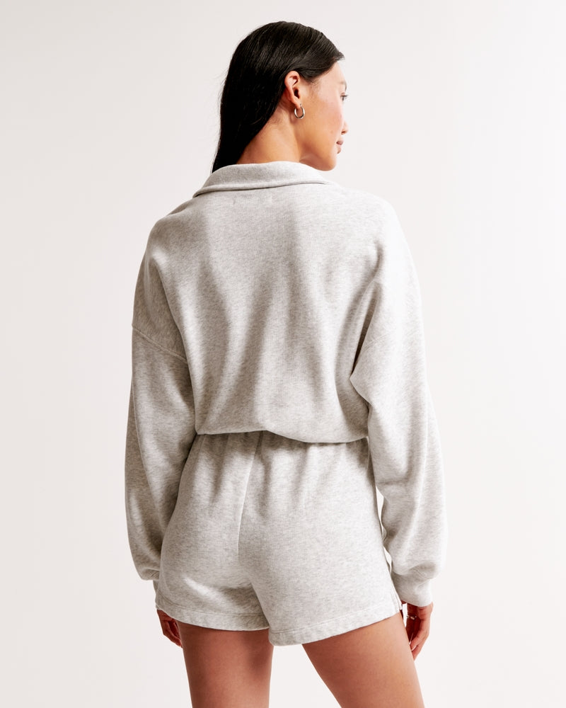 Long-Sleeve Polo Fleece Romper(BUY 2 FREE SHIPPING)