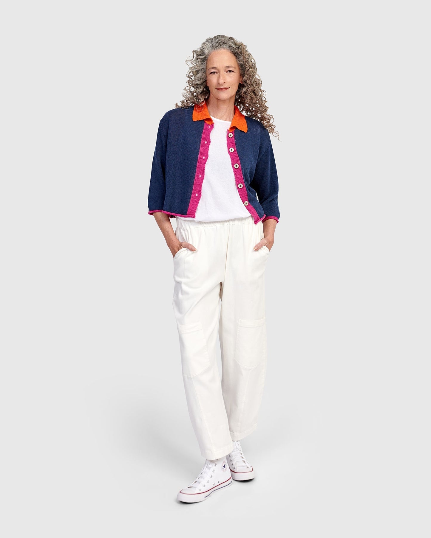 Papaya Relaxed Pants, White