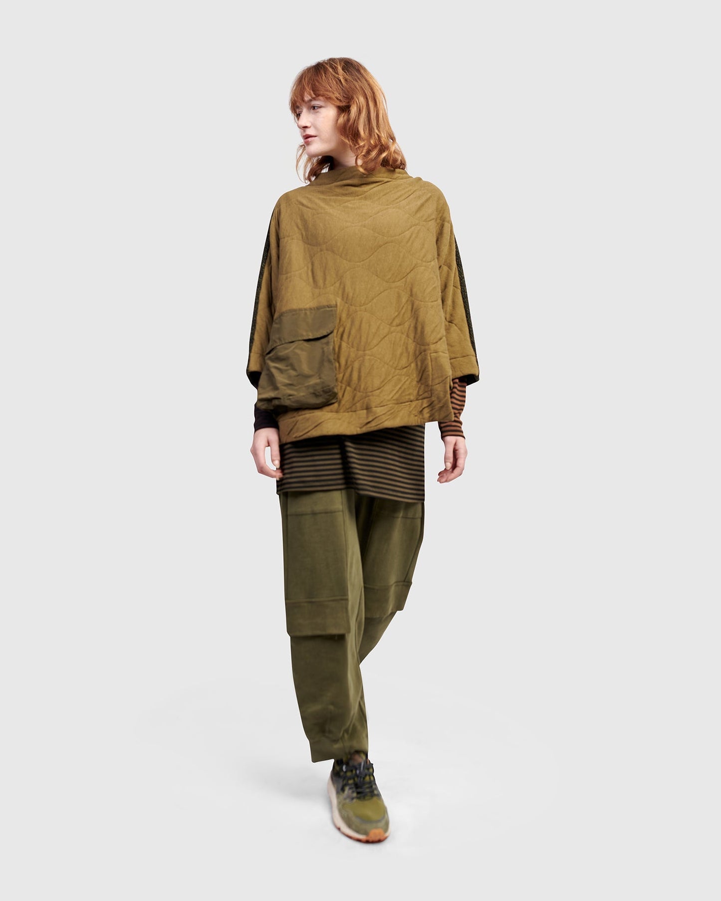 Urban Sah Quilted Pullover, Khaki